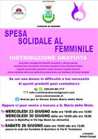 Distribuzione prodotti Spesa Solidale Femminile  Copertina